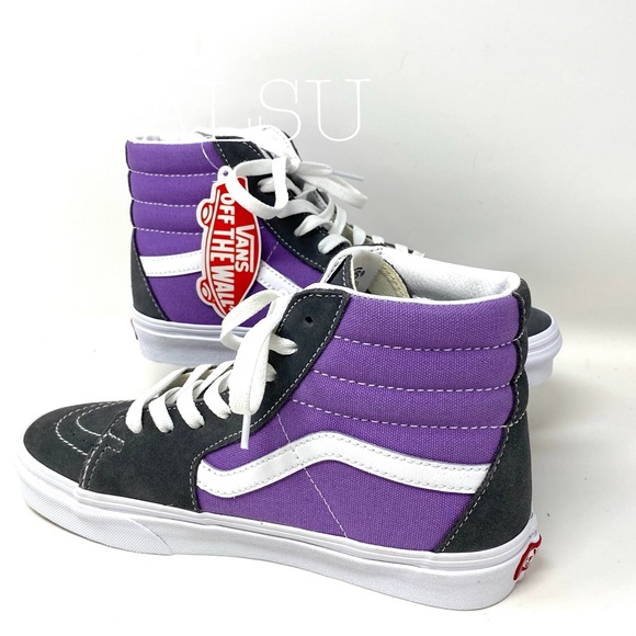 VANS SK8-HI Suede Canvas Retro Sport Lavender Grey - Picture 8 of 9